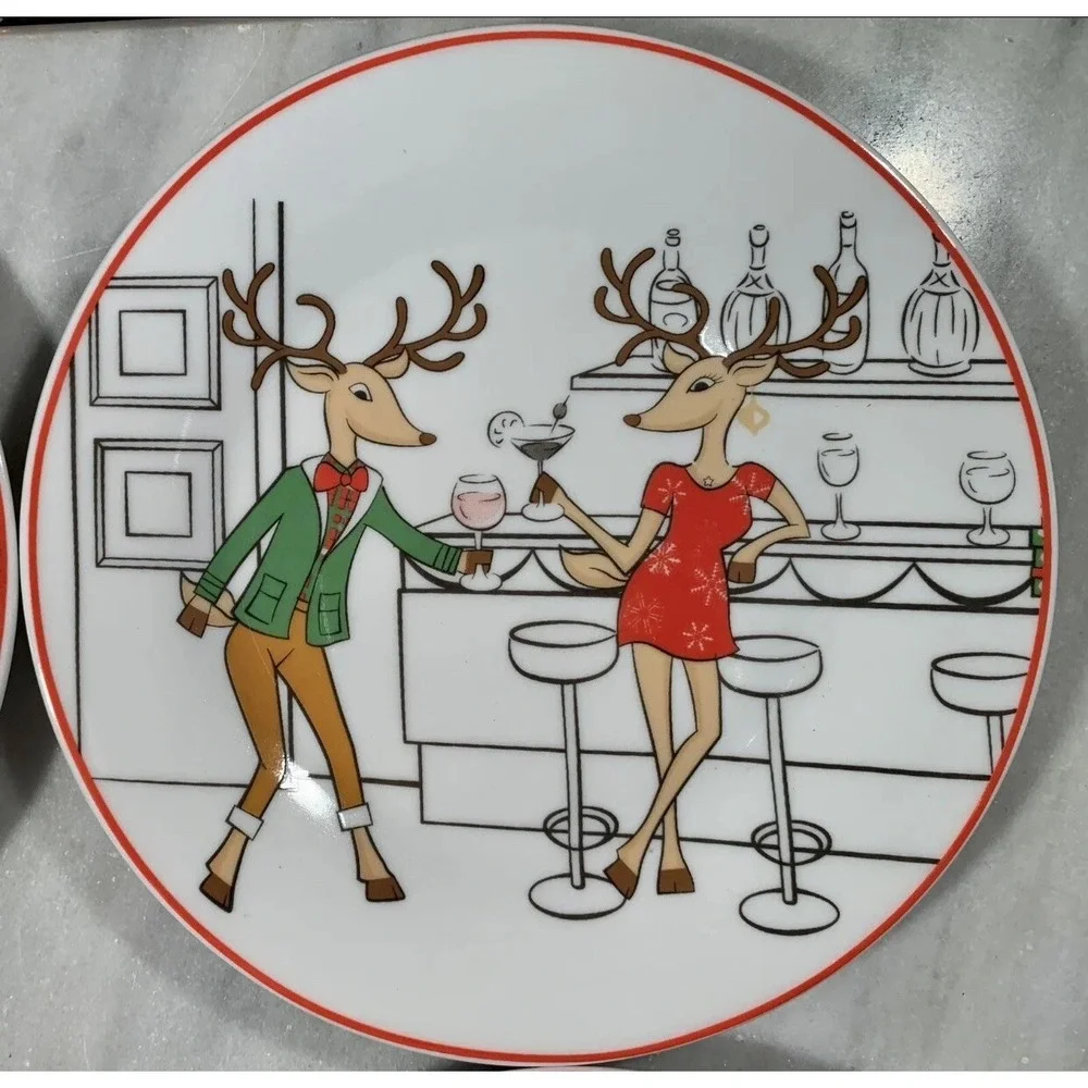 Retired 2019 Mikasa REINDEER Porcelain 7.5